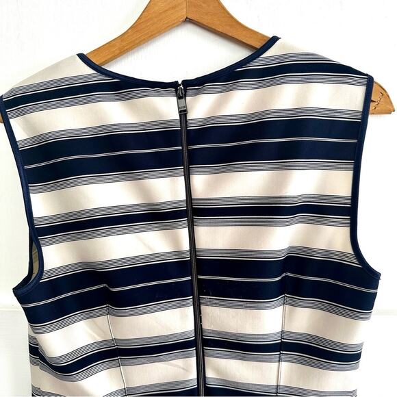 Marc by Marc Jacob Blue and White Striped Sleeveless Scoop Neck Sheath Dress 8 - Picture 6 of 6